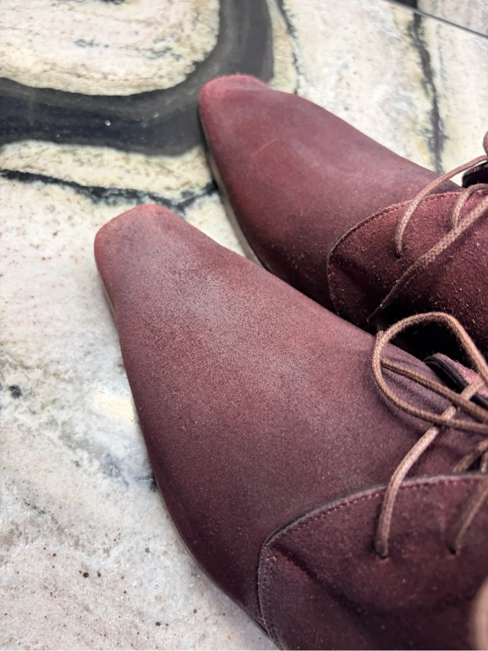 Santoni Fatte a Mano Burgundy Suede Chukka Boots Men’s 8.5 UK 9.5 US Italy